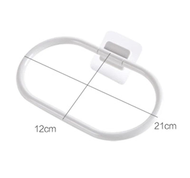 Meyjig ABS Material Punch-free Towel Storage Rack Organizer Kitchen Seamless Rag Hanger Bathroom Hanging Towel Rack Holder6