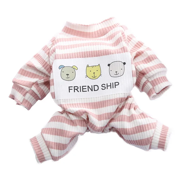 Pet Dog Clothes Striped Dog Jumpsuit Pajamas Dog Coats Dog Clothingfrench bulldog Chihuahua Puppy Knitted Coat Pet Apparel4