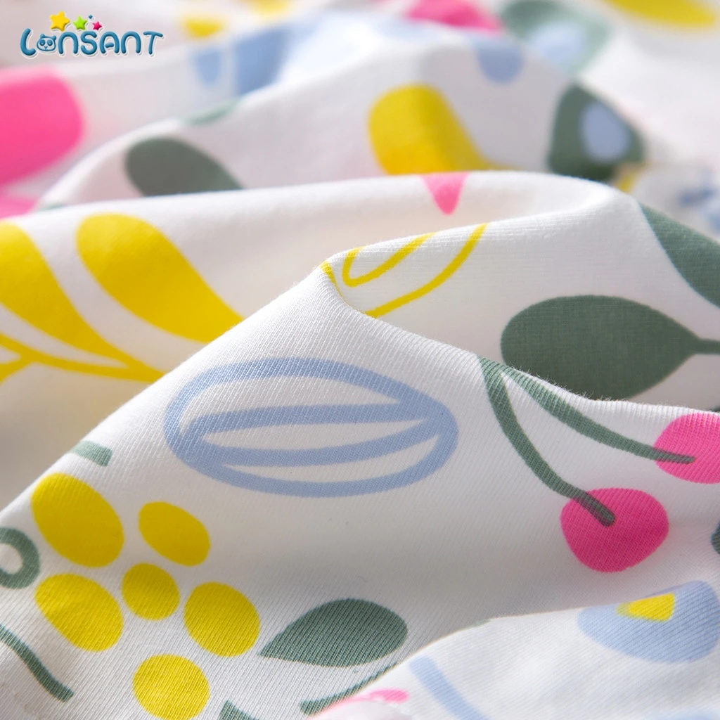 Платье LONSANT для маленьких девочек Повседневное платье с о вырезом коротким