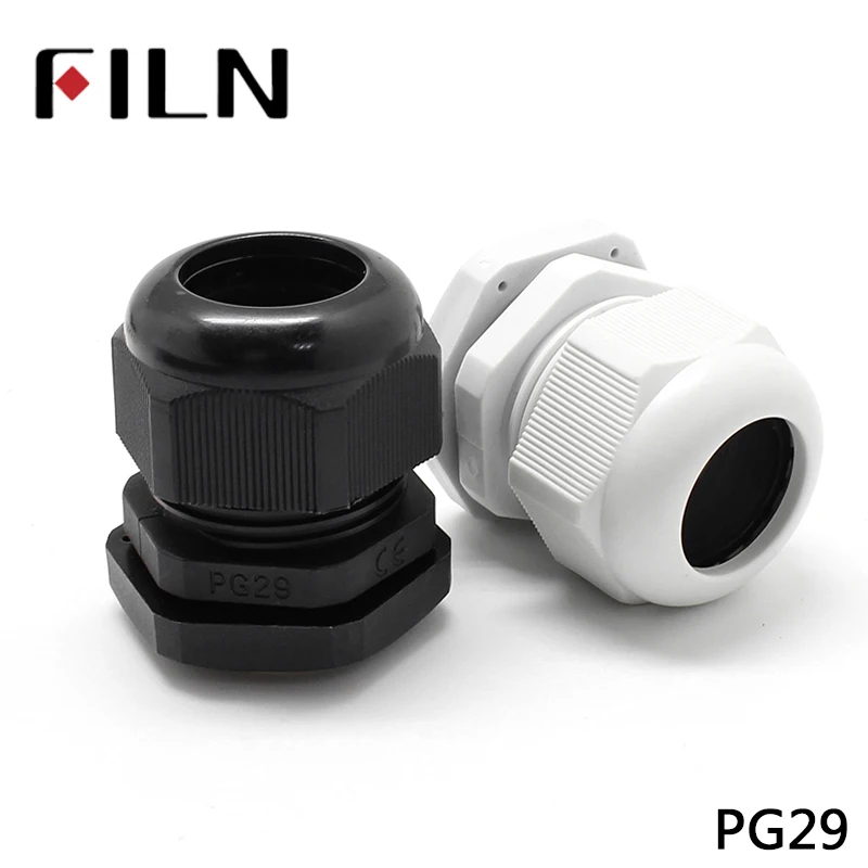

High Quality IP68 PG29 18-25MM Waterproof Nylon Cable Gland No Waterproof Gasket Plastic Waterproof Connector PG7 PG9