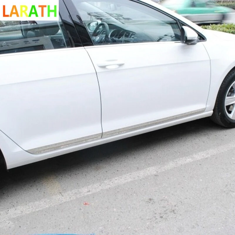 Нержавеющая сталь боковой двери средства ухода за кожей литье автомобиля хром Защита корпуса 4 шт./компл. для Volkswagen VW Golf 7 Mk7 GTI R 2013