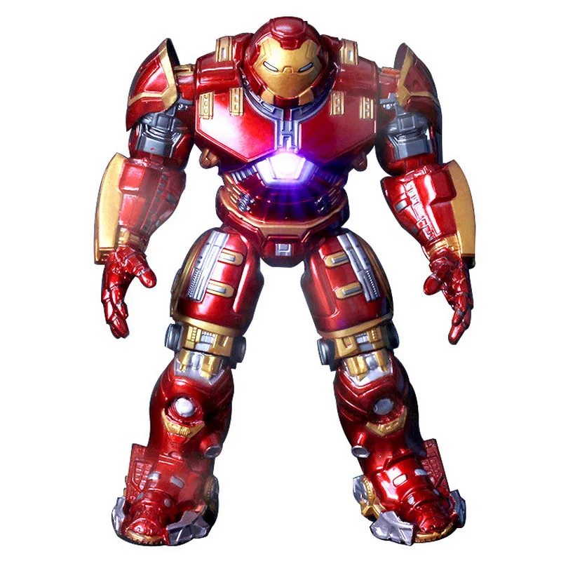 

18cm Marvel Avengers Iron Man Hulkbuster Movable dolls With Light PVC Action Figure Collection Model Toy For Children Gift
