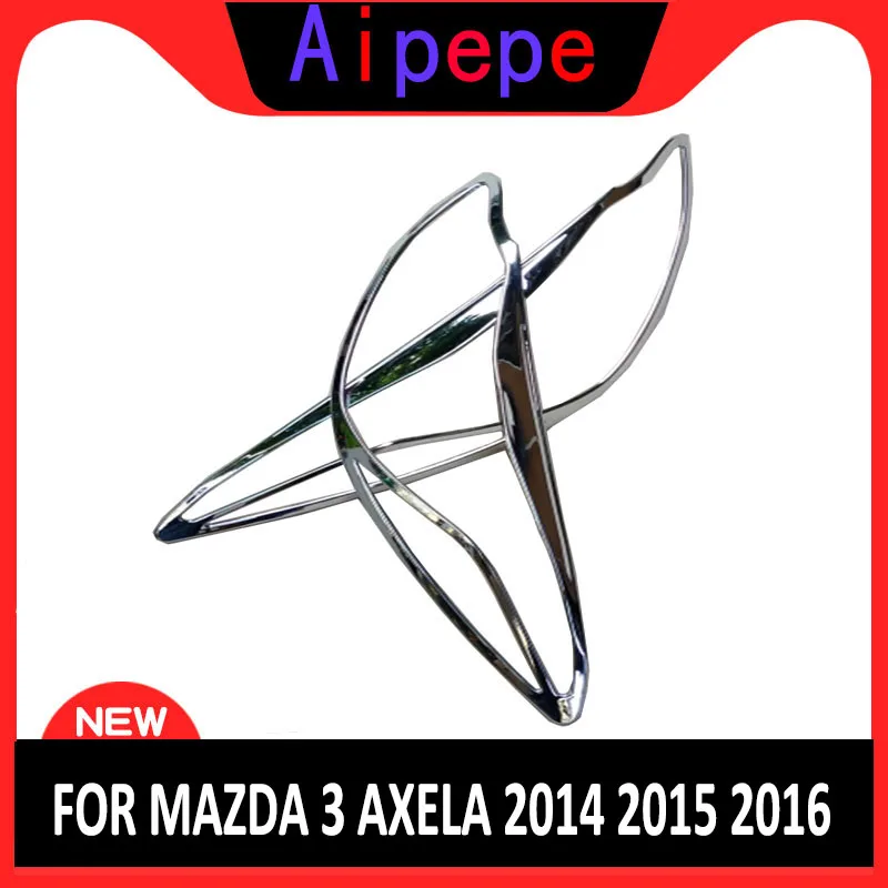 

ACCESSORIES FIT FOR MAZDA 3 AXELA 2014 2015 2016 CHROME FRONT LAMP LIGHT HEADLIGHT COVER TRIM MOLDING GARNISH SURROUND