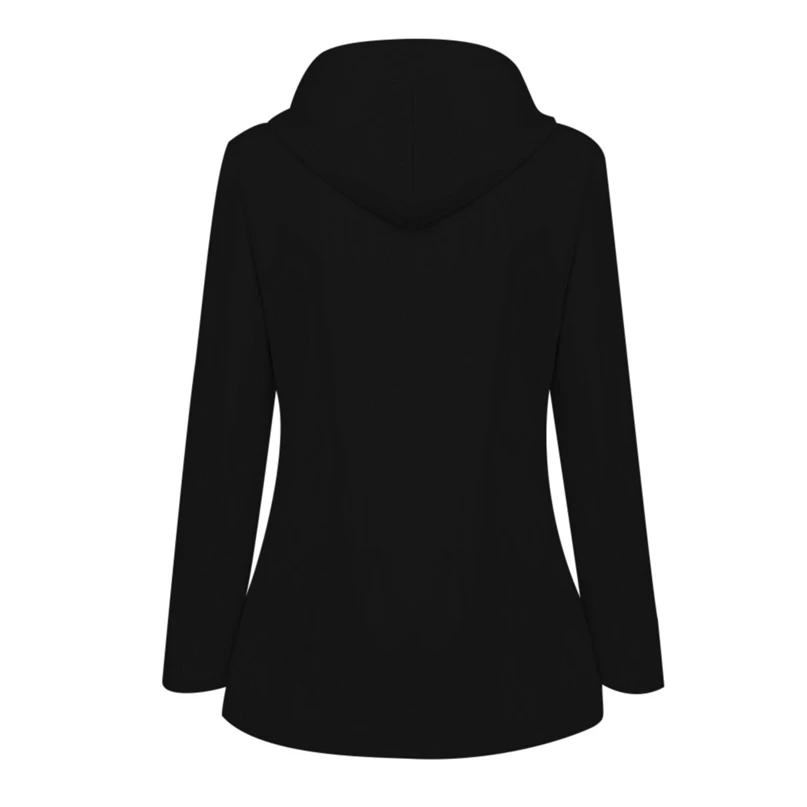 Women Jacket Fashion Cloth Casual Coat Solid Rain Jacket Outdoor Plus Waterproof Hooded Raincoat Windproof Outwear #FS#4OT25 (19)
