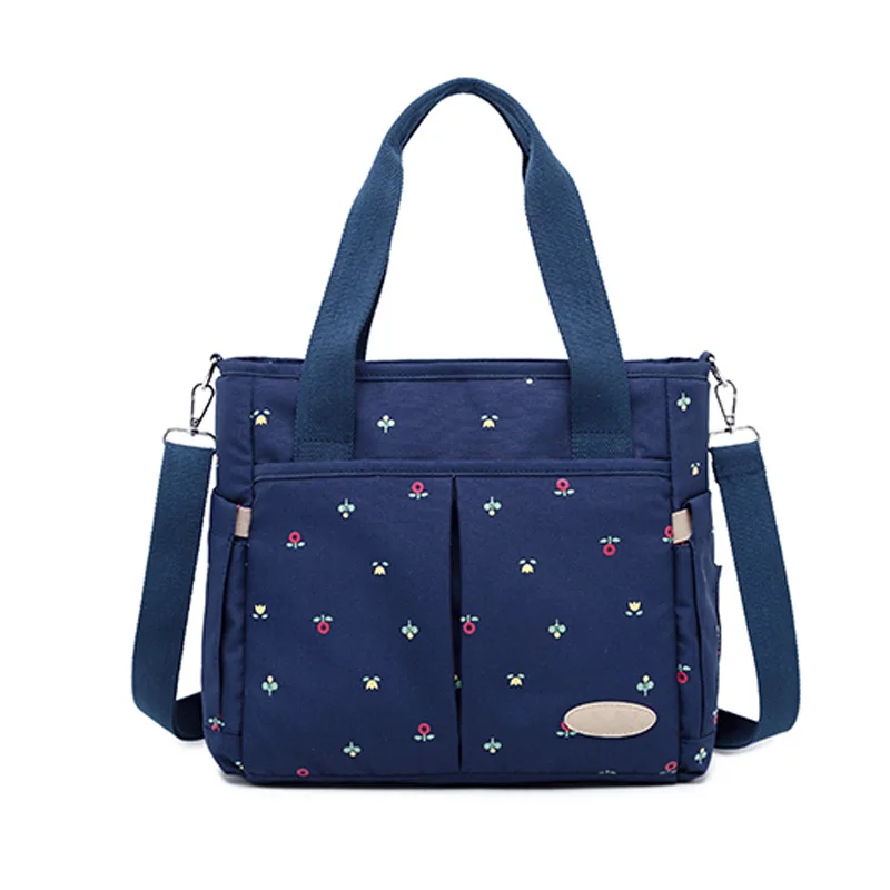 blue floral SeckinDogan детские подгузники сумка Водонепроницаемые Детские Подгузники Сумки для беременных на молнии сумка на плечо изоляционная сумка для мамы - Цвет: blue floral