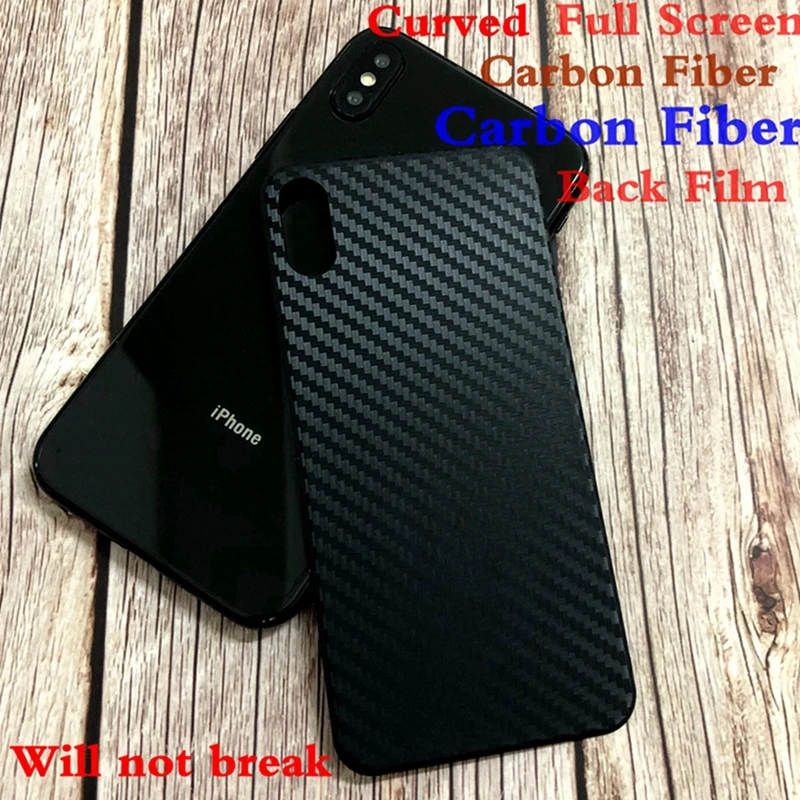 

Xwmkai Full Cover Back Film For Apple Iphone X Xr Xsmax Curved Carbon Fiber Black Back Screen Protector Film For Iphone Xr Xs X