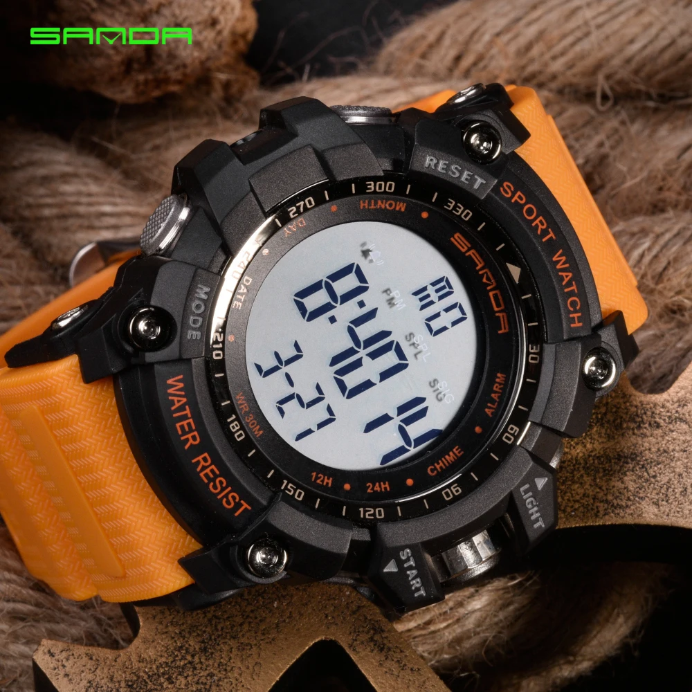 Cena Męski zegarek sportowy wodoodporny zegarek męski odliczanie podwójny zegar budzik Chrono cyfrowy zegarek Relogio Masculino