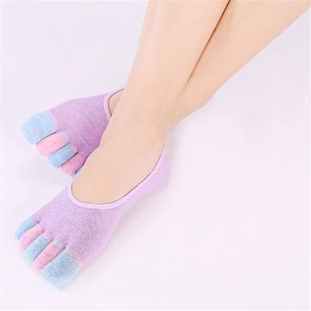 JAYCOSIN/носки-лодочки; женские разноцветные гимнастические носки с 5 носками для девочек; нескользящие хлопковые короткие носки; мягкие дышащие носки с массажным носком; 7