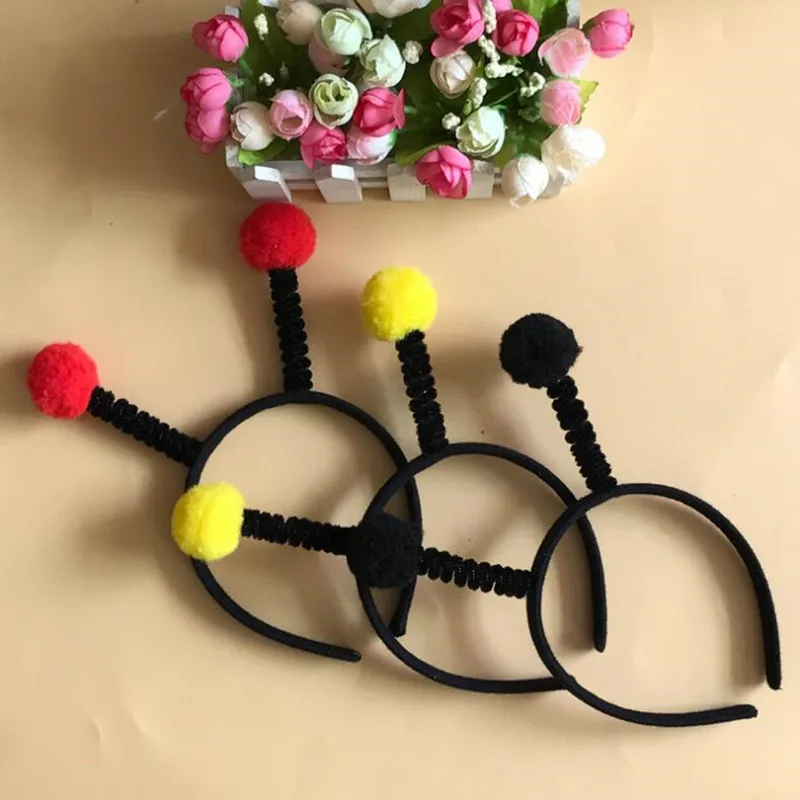 Bee Ladybug Headband Kids Children Performance Antenna Hairband Headwear Party Favor Hair Halloween Christmas|hair accessories|headband kidsladybug