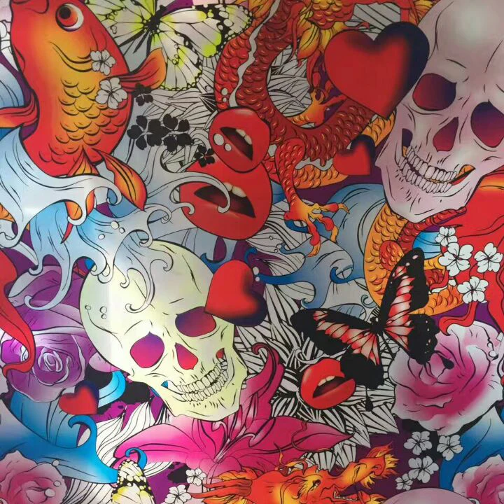 

Free shipping 50cm width water transfer printing film production hydrographic film transfer skull WTP152