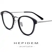 Acetate กรอบแว่นตาผู้ชาย 2018 โลหะรอบแว่นตากรอบแว่นตาผู้หญิง Vintage สแตนเลสสตีลแว่นตา