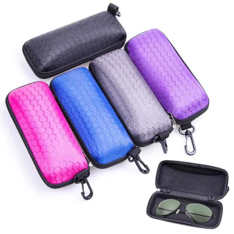 

Protable Rectangle Zipper Sunglasses Hard Eye Glasses Case Protector Box WML99