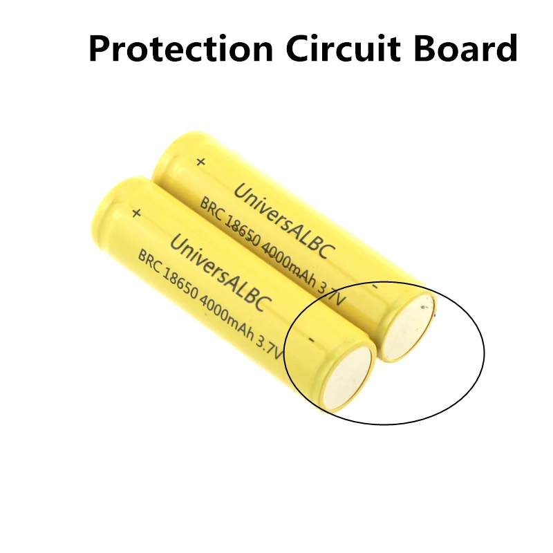 3,7 V перезаряжаемая 18650 литий-ионная батарея с защищенной печатной платой 4000mAh 18650 батарея для фонарика электрические инструменты