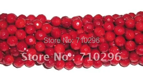 

Fashion beads!!Jewelry beads.gemstone bead.semi-precious beads.Red sea bamboo coral 6 mm faceted round beads 40cm,Free shipping