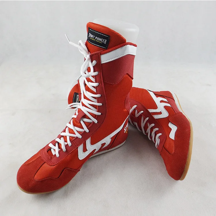 

wrestling shoes Boxing shoes Martial Arts Taekwondo Sanda training special high help boxing training shoes DX