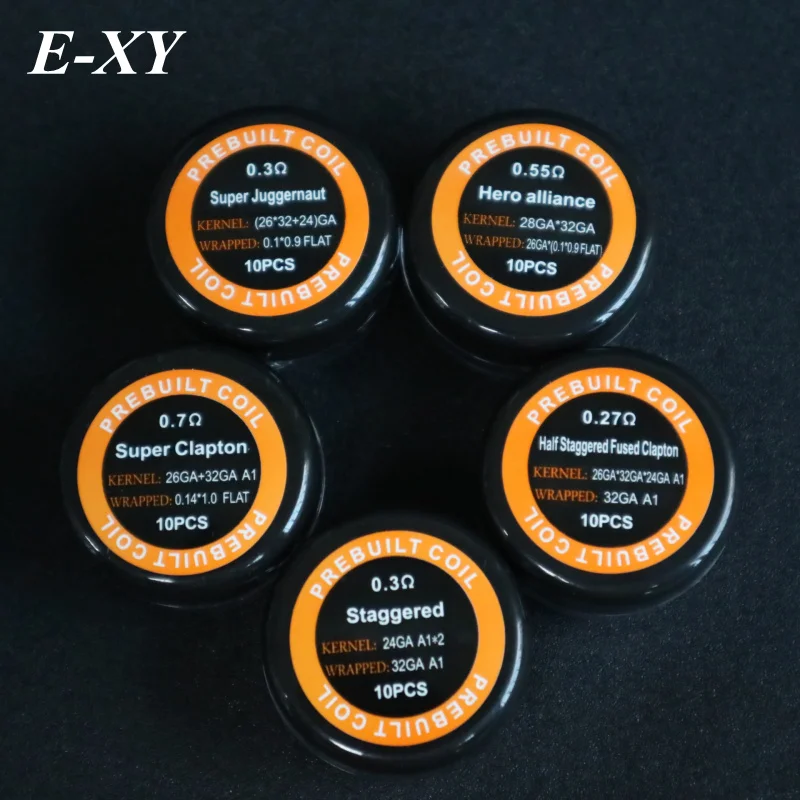 E XY Super Clapton Juggernaut готовые катушки для лестницы полуступенчатые намотки Fused RDA RTA DIY