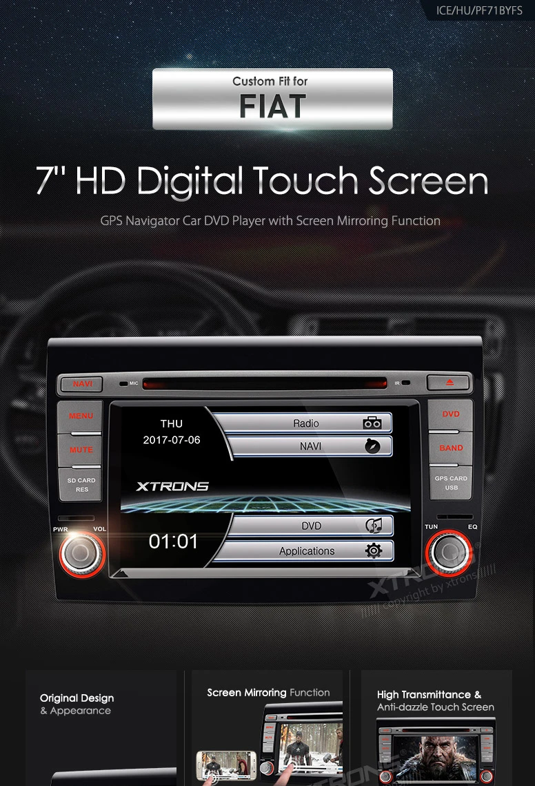 Perfect 7" Special Car DVD for Fiat Bravo 198 2007 2008 2009 2010 2011 2012 2013 2014 with Fiat Original User Interface/Appearance 1 Perfect 7" Special Car DVD for Fiat Bravo 198 2007 2008 2009 2010 2011 2012 2013 2014 with Fiat Original User Interface/Appearance 1