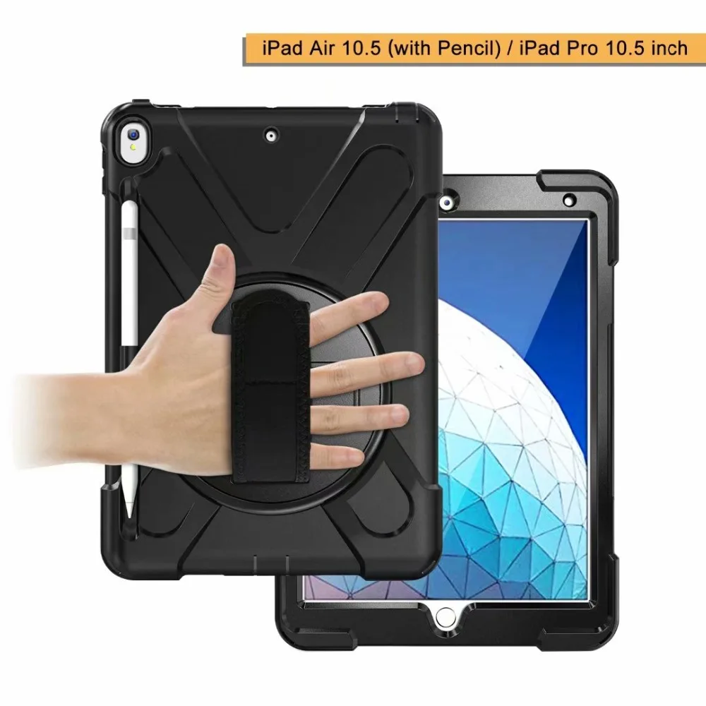 Shockproof Case For iPad Pro 10.5 2017 CaseTablet Kids Safe Silicone Hard Stand Hand Shell For new iPad Air 10.5 Cover Funda     (1)