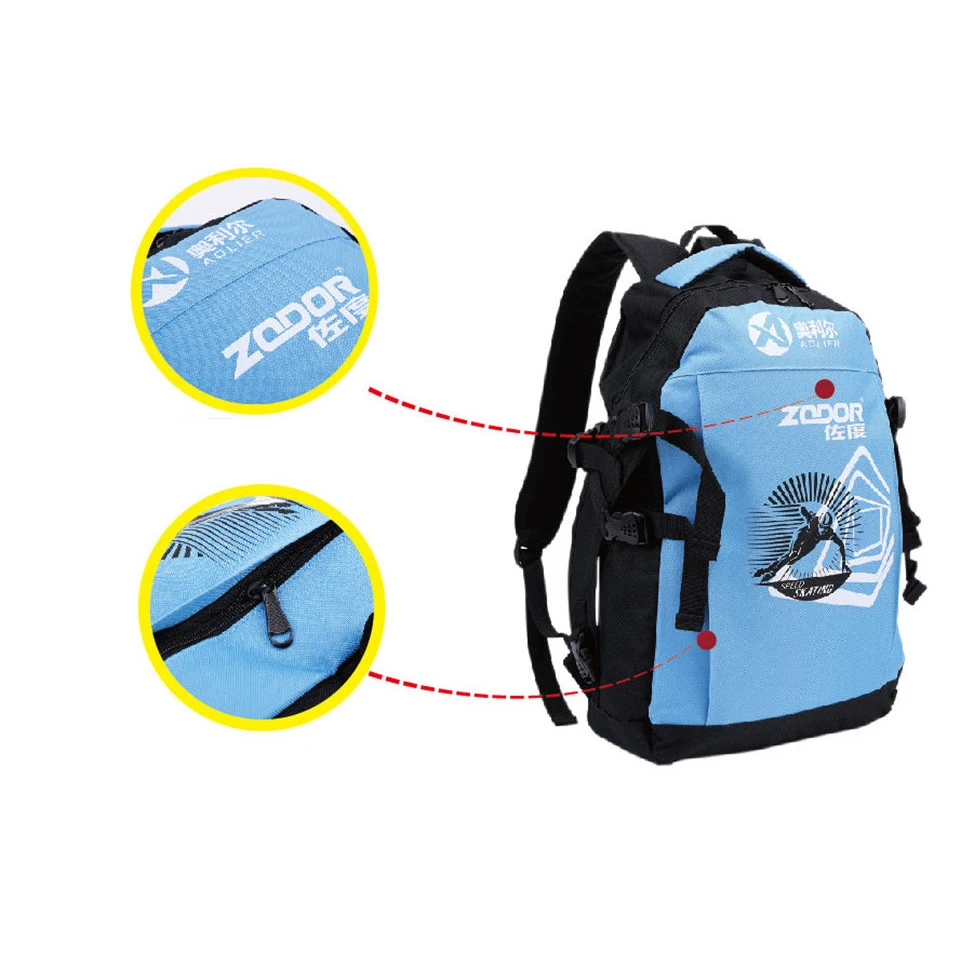 المهنية سرعة تزلج على ظهره ل مضمنة التزلج كيس الأحذية مع رئيس خوذة الحاويات للماء أكسفورد القماش التخييم حقيبة BB1