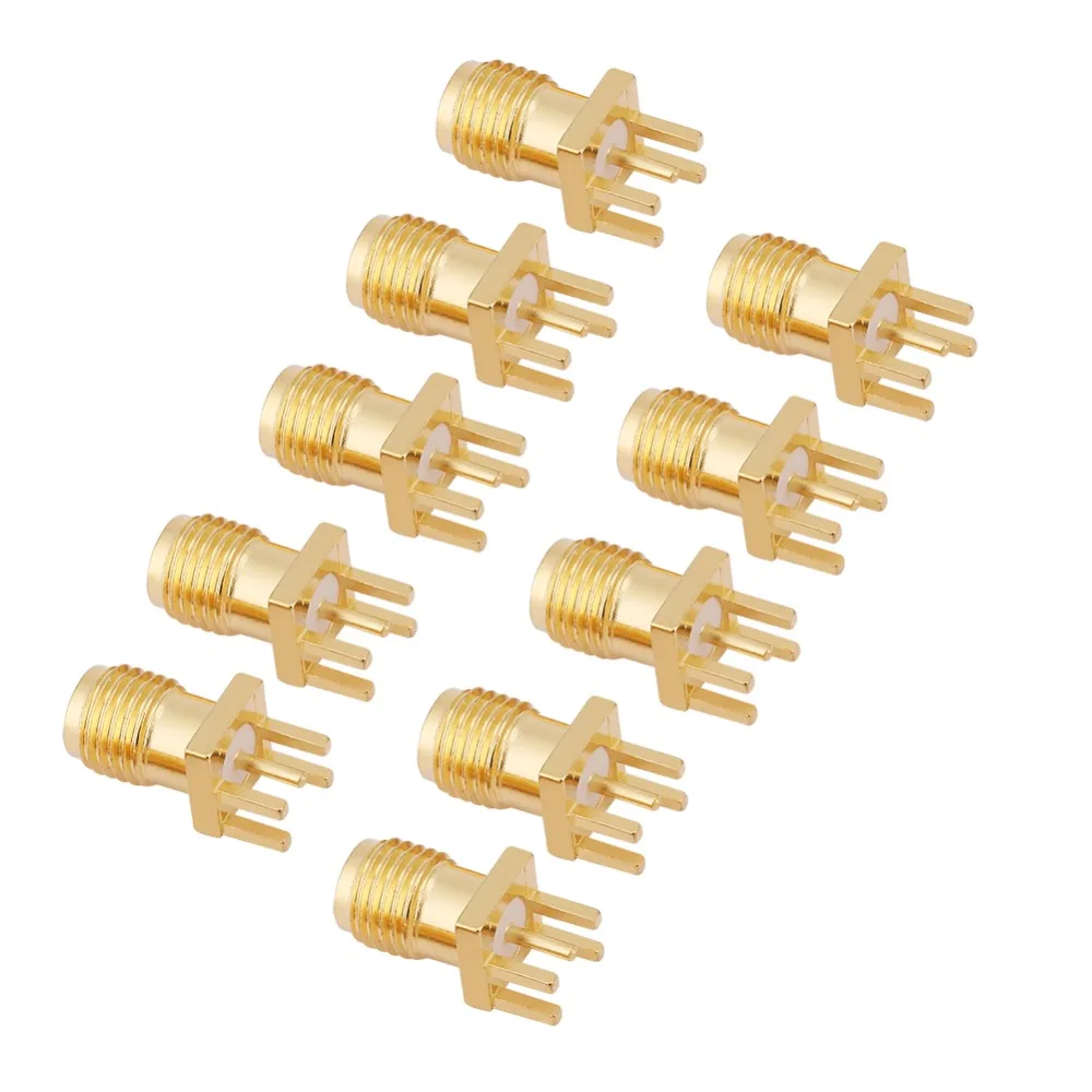 10pcs/Lot SMA Female Base Brass RF Connector Drift Angle Antenna