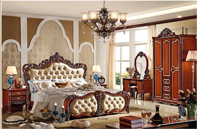 Antieke slaapkamer meubels, houten tweepersoonsbed in Antieke ... Antieke slaapkamer meubels, houten tweepersoonsbed in Antieke ...