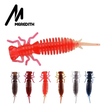 

MEREDITH Larva 50mm 62mm 85mm Soft Plastic Lures Larva Floating Freshwater Swimbaits Silicone Soft Bait Worm For Fishing Lures