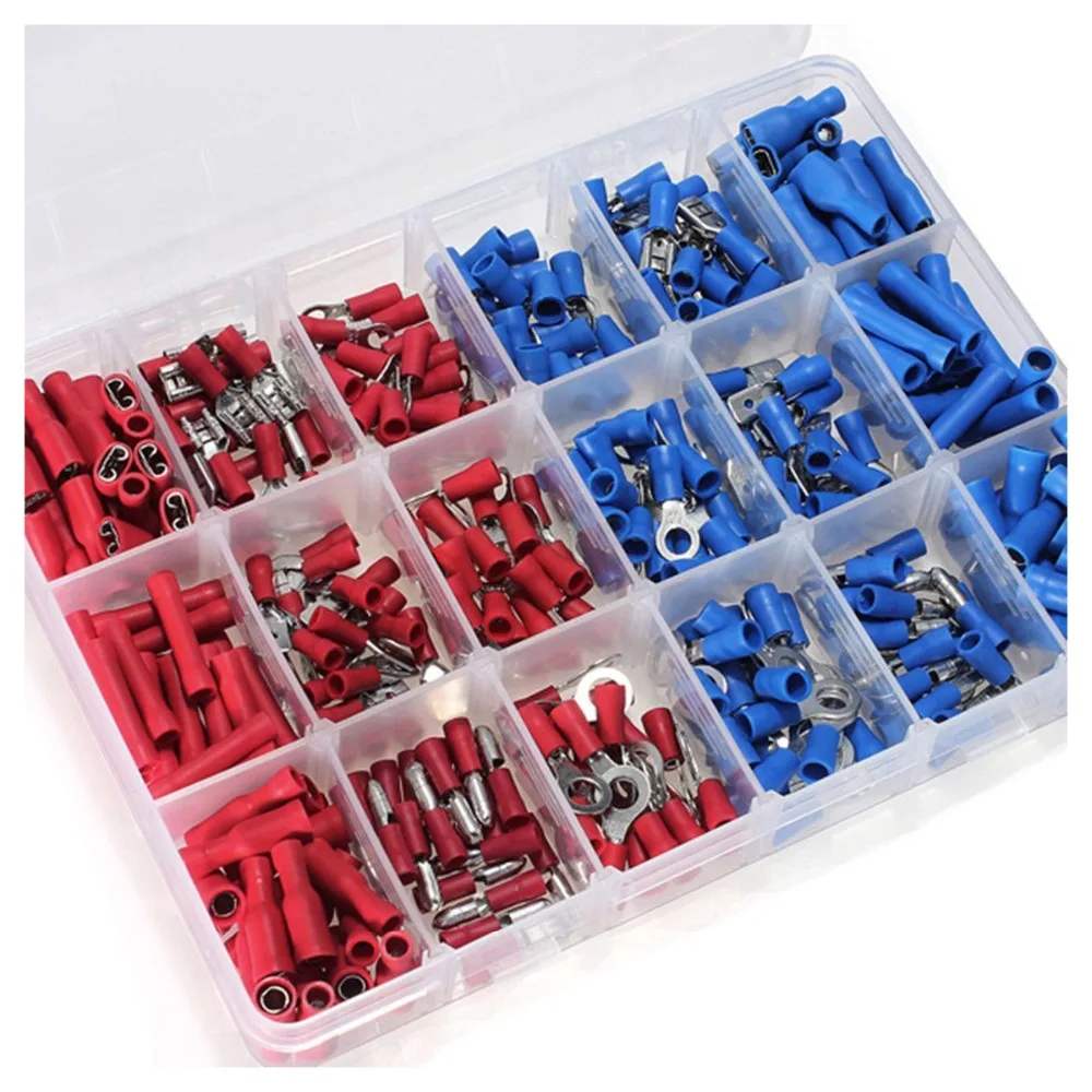  360 pcs Insulated Assorted Electrical Wire Terminal Crimp Connector Spade Set