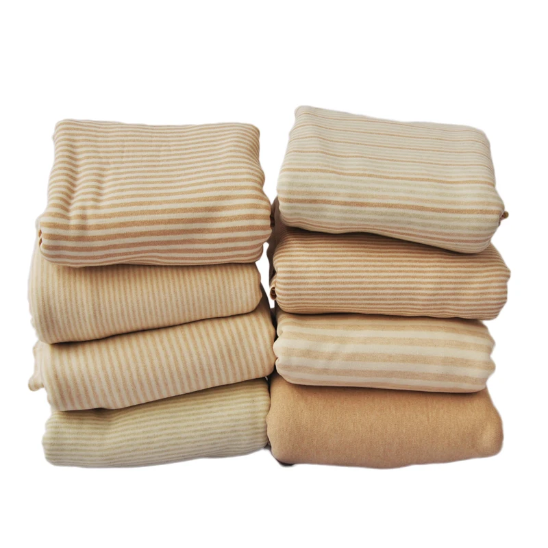 

natural colored cotton cloth fabric organic cotton fabric Knitted 100% purified cotton DIY baby bed sheet clothes