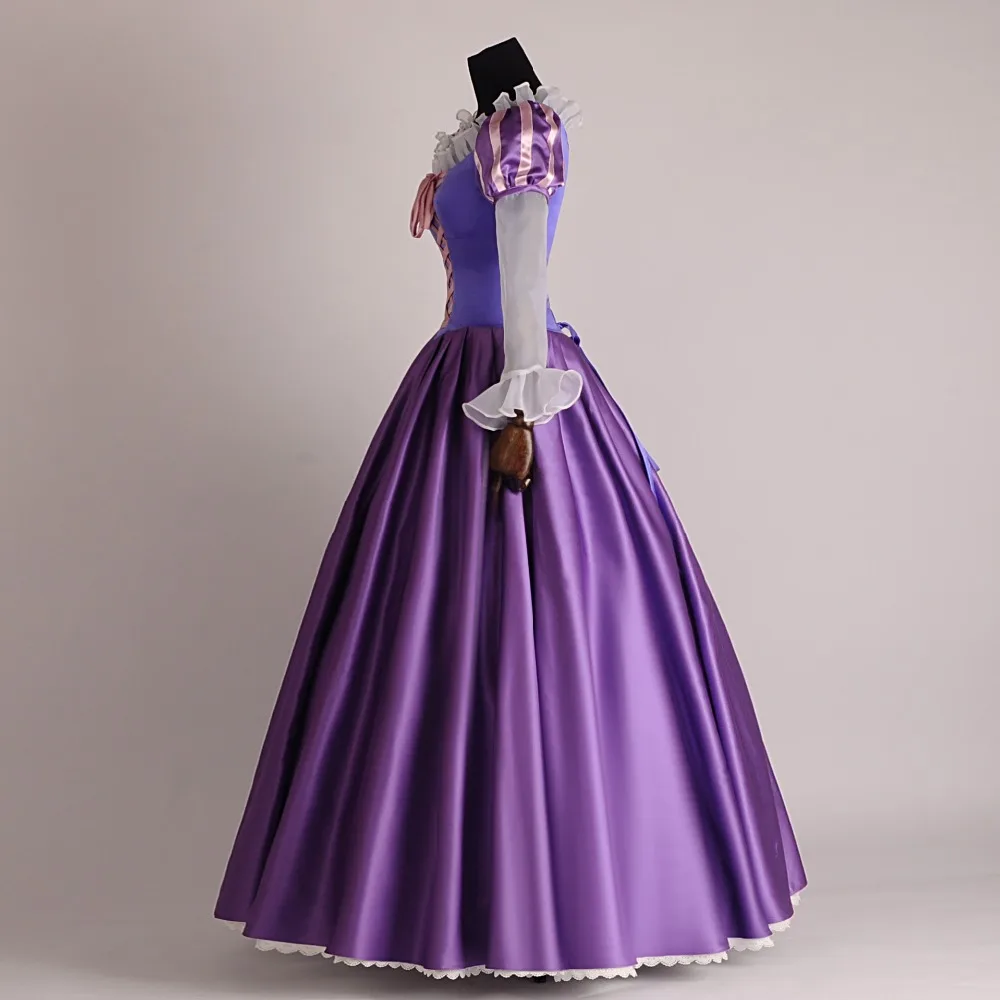 The Princess Rapunzel Fancy Dress Adult Costumes for HalloweenCarnival Party Tangled Cosplay Costumes for Women Custom Any Size (3)