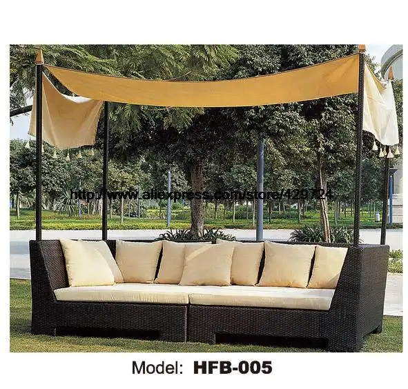 Us 1299 0 Outdoor Sofa Bed Rattan Garden Lying Chaise Longue Holiday Beach Lounger Terrace Sun Chair Balcony In