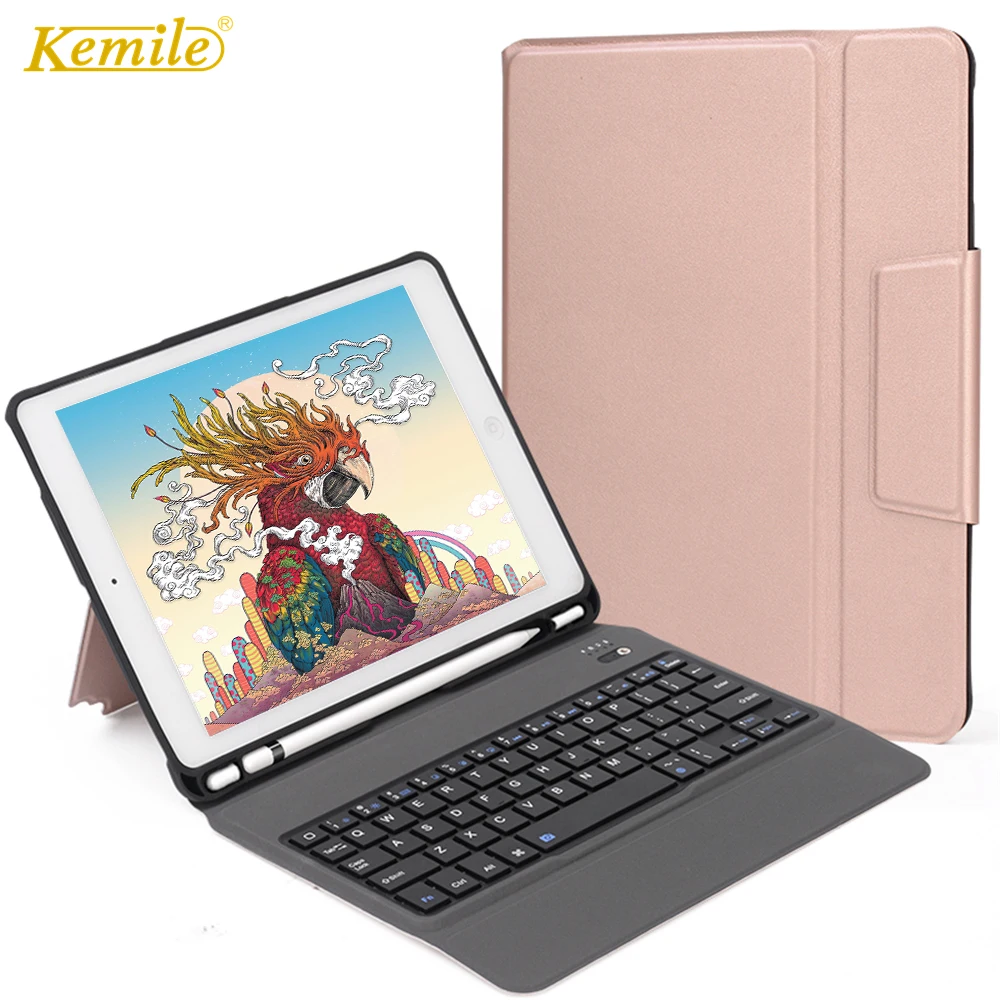 Чехол с клавиатурой Bluetooth для iPad 2018 9 7 W Карандаш держатель Ультра Тонкий Стенд