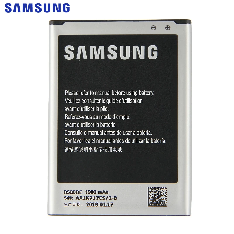 SAMSUNG Original Replacement Battery B500BE For Samsung GALAXY S4 Mini I9190 I9192 I9195 I9198 S4Mini Battery 3 pins 1900mAh