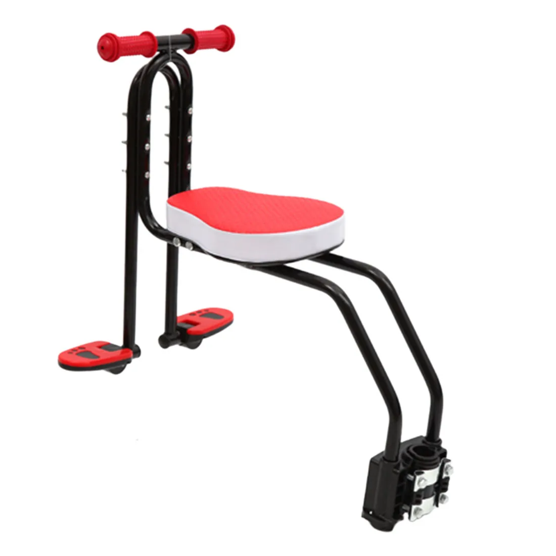 

New 50KG Bearing Children Bike Seat Quick Dismounting Seat Bicycle Electrombile Preposed Safety Seat With Armrest Pedal Standard