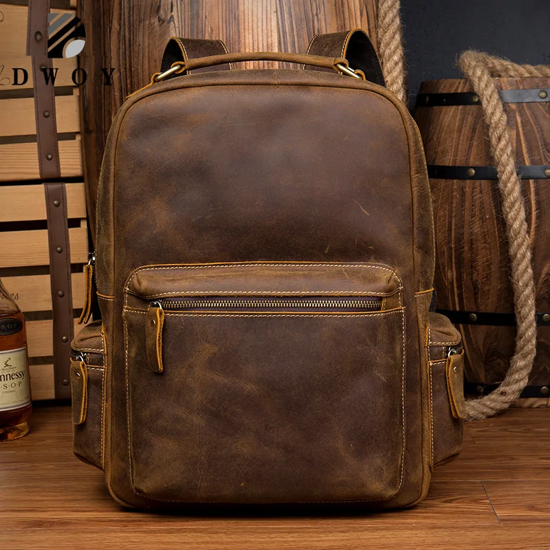 Nieuwe Lederen Rugzak Mannen Vintage Laptop Crazy Horse Lederen Rugzakken Voor School Bag Mochilas Rugzak Mannelijke Zak Nieuwe Lederen Rugzak Mannen Vintage Laptop Crazy Horse Lederen Rugzakken Voor School Bag Mochilas Rugzak Mannelijke Zak