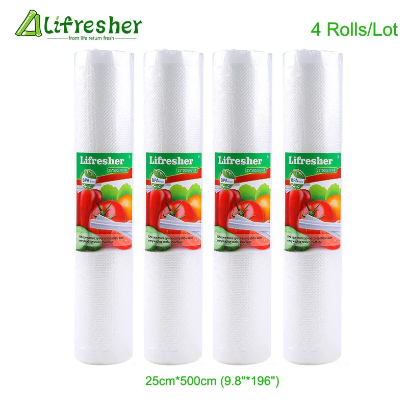 Lifresher 3 рулона/партия вакуумные пакеты для пищевых продуктов хранения упаковка