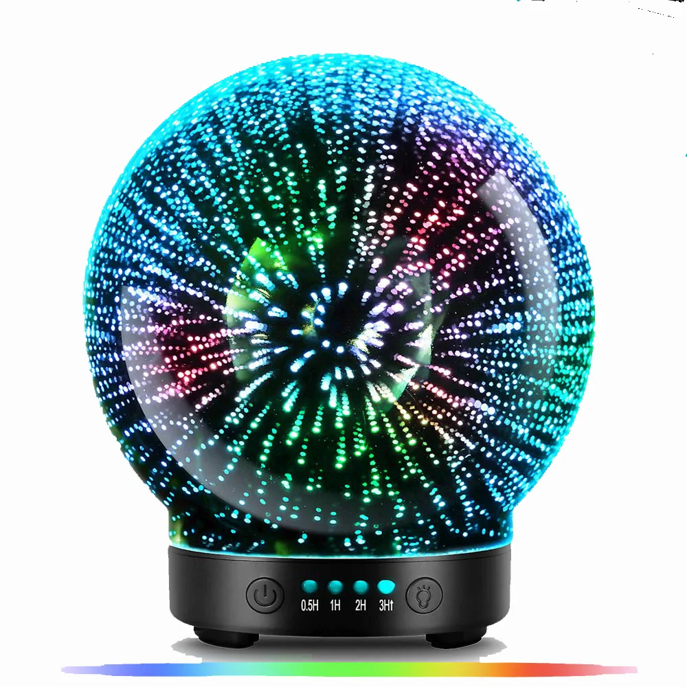 Skup 7 kolor diody LED tryby oświetlenia 3D aromaterapia dyfuzor eterycznych perfum nawilżacz oleju fajerwerków motyw Premium ultradźwiękowy Mist