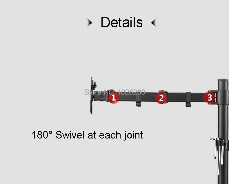 Полный рабочий стол зажима/втулка 1"-27" монитор держатель крепление руки свободный подъем поворотный дисплей стенд загрузка 9,9 кг