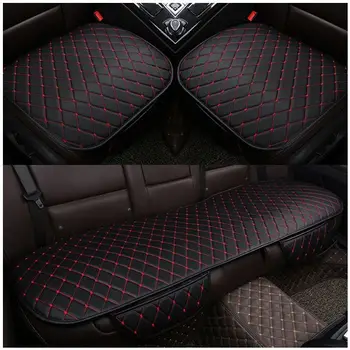 

1 sets PU Leather Car Seat Cover Pad for Auto Seat Cushion Protection Pad Mat, Black+red