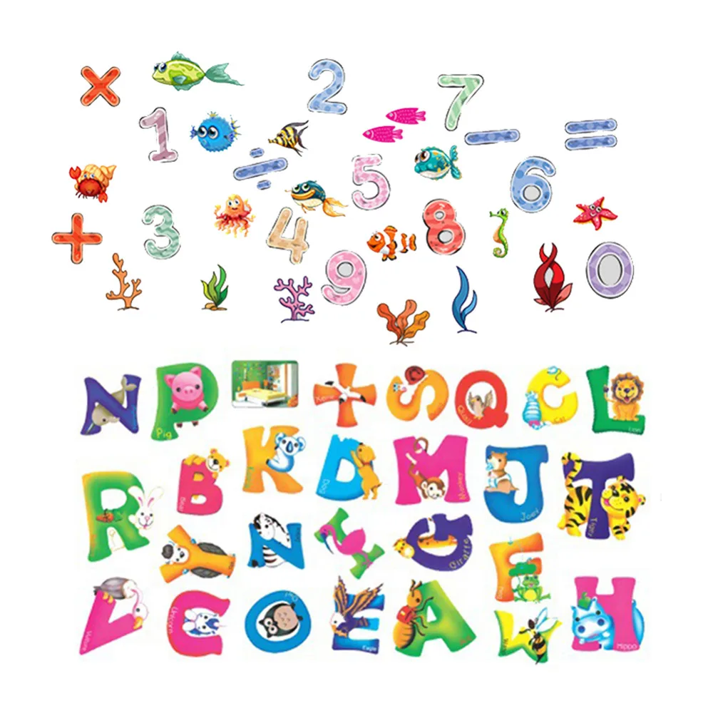 42*23CM Pattern Number Letters Children 's room decoration wall