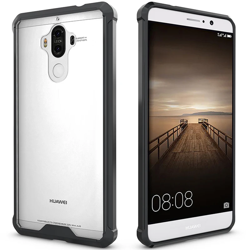 

For Hybrid Huawei Mate 9 Case For Huawei Mate 9 Phone Case Heavy Duty Silicone TPU Frame Hard Clear Back Cover For Huawei Mate9