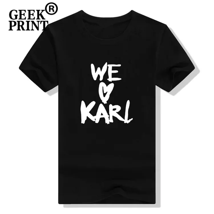 

Allover WE LOVE KARL t-shirt Style Outfits Short Sleeve Tees High Quality Funny Cotton t shirt Top T-F7056