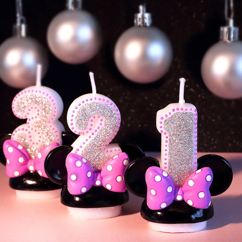 Children Birthday Cake Party Memorial Day Pink Silver Powder Cartoon Digital Candle Smoke Free Craft Children Birthday Cake Party Memorial Day Pink Silver Powder Cartoon Digital Candle Smoke Free Craft