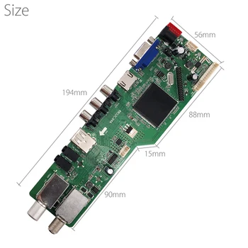 

ABKT-5 OSD Game RR52C.04A Support Digital Signal DVB-S2 DVB-C DVB-T2/T ATV Universal LCD Driver Board USB Play Media 30Pin 6 B
