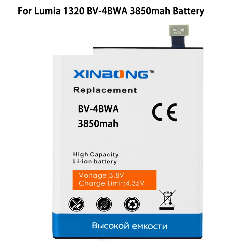 

3850mAh BV-4BWA BV 4BWA BV4BWA Mobile Phone Batteries Li-Polymer For Nokia Lumia 1320 Battery