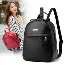 2017 Горячие Продажа Женщины Рюкзак ИСКУССТВЕННАЯ Кожа Плед Мода Мини Back Bag High Quality Back Pack Для Девочек-Подростков