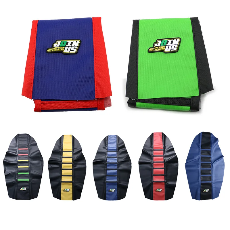 Universal gripper tecido macio capa de assento para honda yamaha suzuki kawasaki exc sx yzf wrf cr kx kxf rm rmz motocicleta
