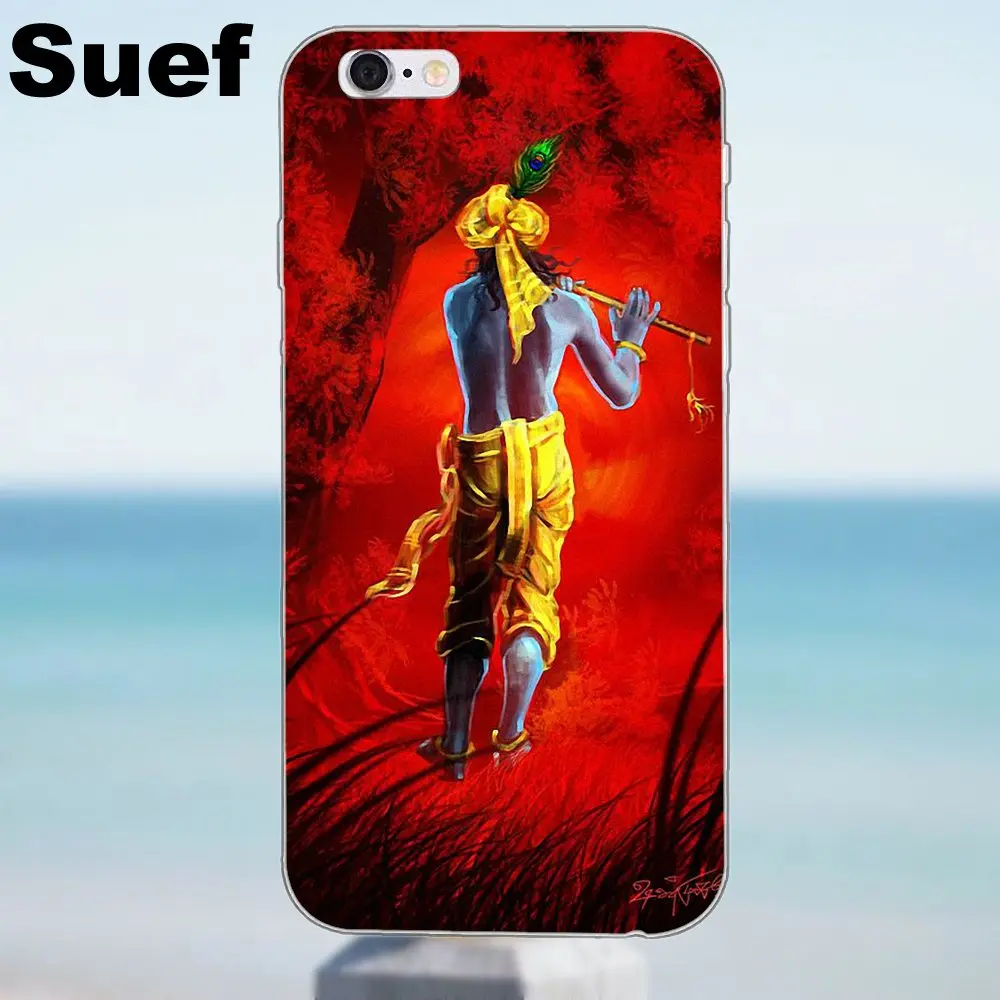 Suef Krishna Art TPU мобильный чехол для iPhone 4 4S 5 5S 5C SE 6 6S 7 8 Plus X Samsung Galaxy A3 A5 J1 J3 J5 J7 2016 2017|for
