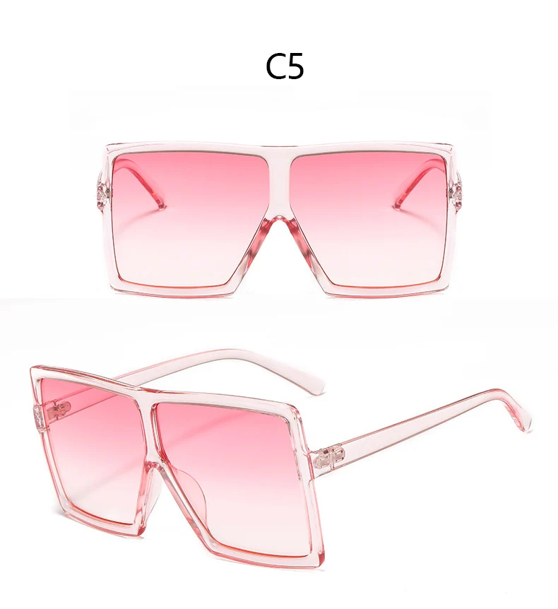 Винтажные Солнцезащитные очки, женские,, роскошные квадратные солнцезащитные очки, женские, большие, прозрачные, розовые, синие, оправа, солнцезащитные очки, модные оттенки