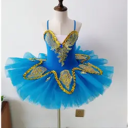 Балетное платье для детей с блестками балетные юбки-пачки Лебединое озеро Танцы платье девушка Современный балет одежда