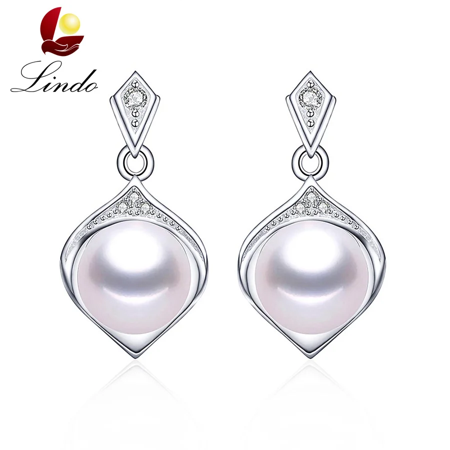 

Clearance Sale ! High Lust White Real Natural Pearl Drop Earrings Women Elegant Silver Freshwater Pearl Fine Jewelry Wedding